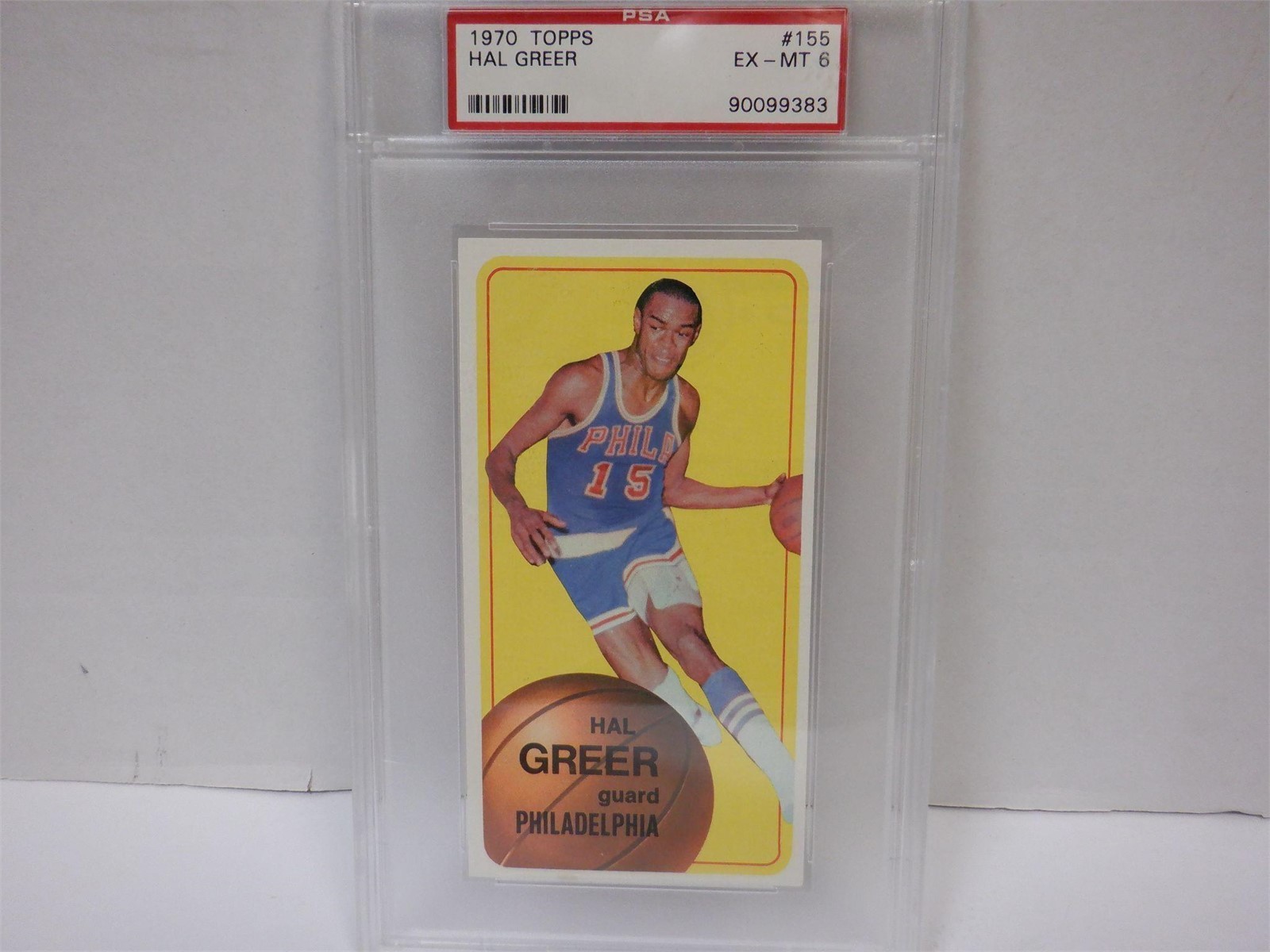 1970 TOPPS #155 HAL GREER PSA 6 EX-MT Philadelphia 76ers