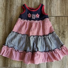 Sophie Rose Toddler Dress Size 18M Red White Blue Gingham July 4th Patriotic