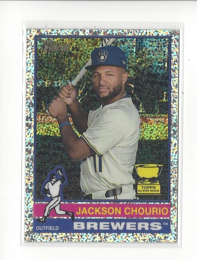 2025 Topps Heritage Chrome Silver Sparkle #106 Jackson Chourio (Cup) Brewers