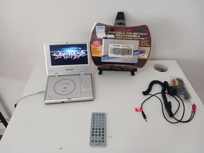 Initial IDM-1731 Portable DVD Player (7'') + Ac Adapter, New Battery Pack Bundle 