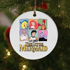 Disney The Little Mermaid Ornament Characters Group 2D Ceramic Ornament