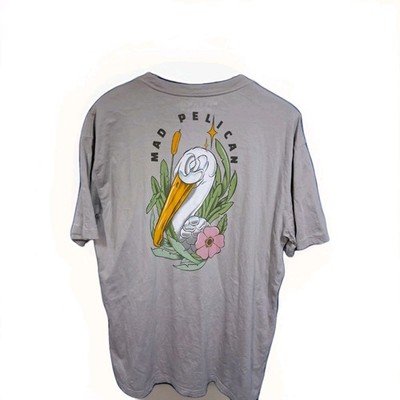 Mad Pelican Mens XL Gray T-Shirt 100% Cotton Short Sleeve 
