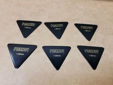 Lot Of 6 Pickboy 1.00mm Triangle Black Cellulose Bass Guitar Picks Pick