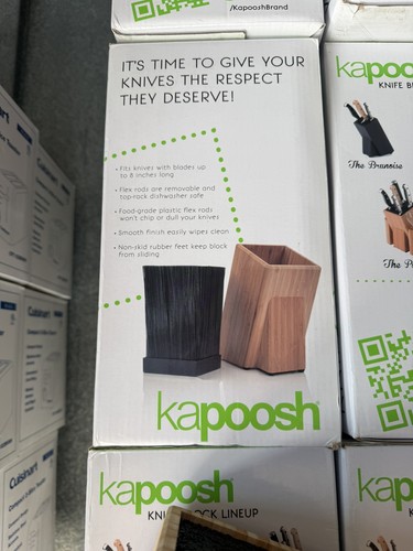 Kapoosh Dice Knife Block Light Oak Woodgrain - Universal Storage - Picture 5 of 7