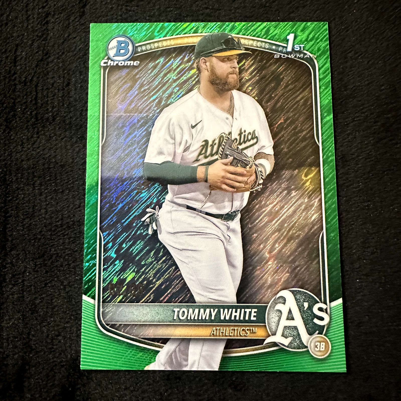 2025 Bowman Chrome 1st Tommy White Athletics Green Shimmer /99