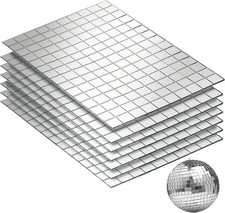 1050 PCS Self-Adhesive Disco Ball Tiles 10x10mm Mirror Mosaic for DIY Crafts