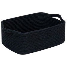 Cute and Durable Small Cotton Rope Basket for Organizing, Woven Closet Storag...