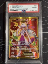 2015 POKEMON XY BREAKTHROUGH SECRET #164 FULL ART/MEWTWO EX PSA 8