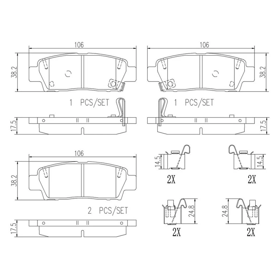Juego de pastillas de freno de disco Brembo P83123N para Toyota Avalon 95-99 Foto 3 de 4