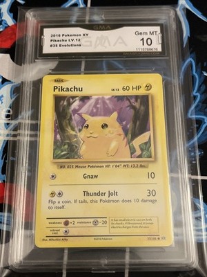 Pokemon - Evolutions Pikachu 35 2016 GMA Gem MtT 10 | eBay