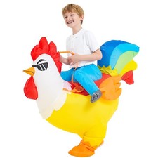 Chicken Costume , Inflatable Costumes for /Boy/Girls, Blow up Rooster, Ride O...
