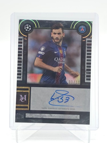 KHVICHA KVARATSKHELIA 2025-26 TOPPS MUSEUM UCC MARBLEIZED BLACK AUTO /10 Q2754