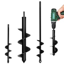 Garden Auger Drill Bit Set for Planting, 6x37cm/8x30cm/4x22cm 