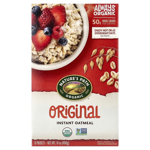 Organic Instant Oatmeal, Original, 8 Packets, 14 oz (400 g)