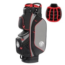 Golf Cart Bag, 15 Way Top Lightweight Golf Bag, Golf Club Cart Black and Red