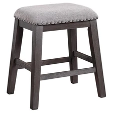 Lexicon Timbre Contemporary Wood Counter Height Stools in Gray (Set of 2)