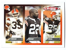 CHRIS CROCKER, MICHAEL LEHAN, MICHAEL JAMESON Browns 2005 Topps Total Card #348