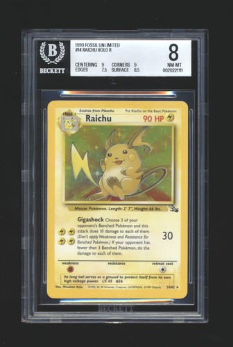 Raichu (Unlimited) graded BGS 8 for sale on eBay