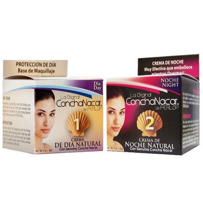 Concha Nacar Face Cream Combo 1-2 - Day Cream 2oz, Night Cream 2oz - Crema De Di