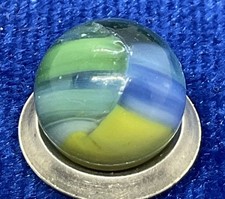 A Vintage Marble King Hybrid Marble. Measures .45 Inch, In Mint Condition.