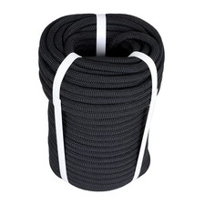 3/8 "x 100' BLACK Braided Polyester Arborist Rigging Rope Garden 3250lbs