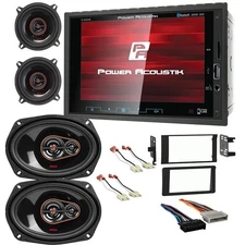 For 1998-2001 Dodge RAM 1500 6.2" Car Stereo Radio install Kit + Speaker Package