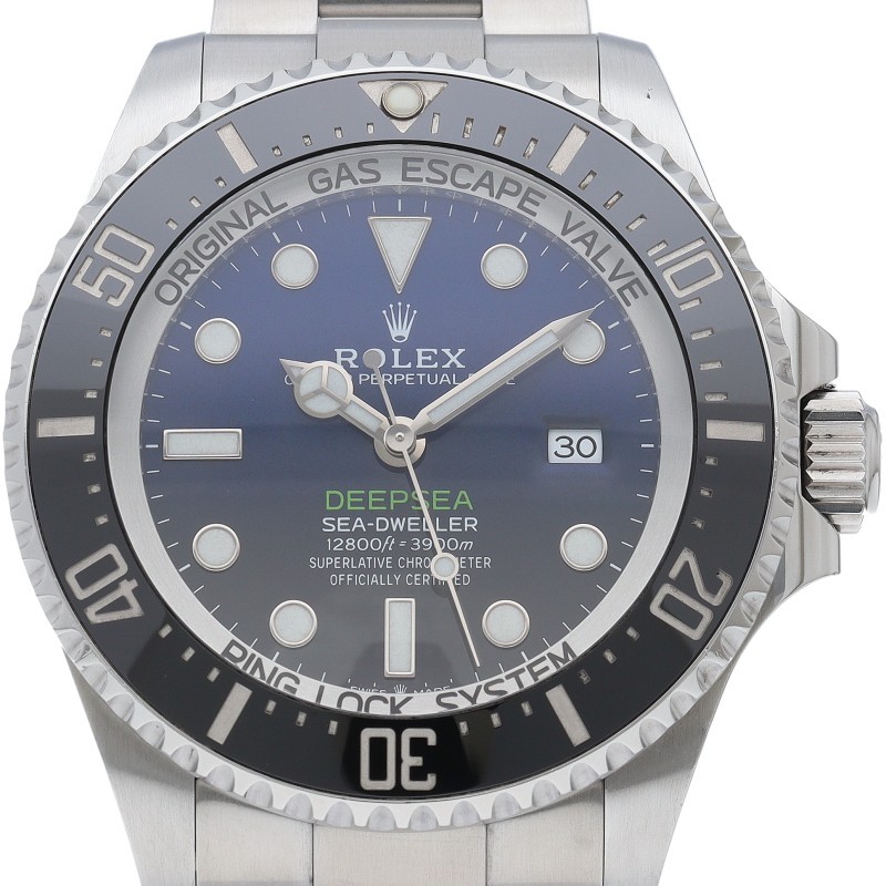 ROLEX Sea-Dweller Deep Sea D Blue 126660 Stainless Steel mensWatch Blue grad...