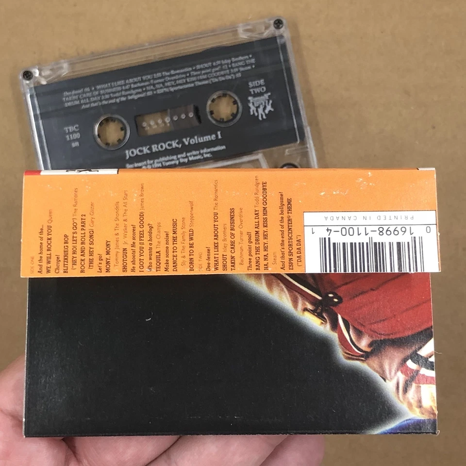 JOCK ROCK Cassette Tape 90s Comp QUEEN RAMONES THE ROMANTICS ESPN Foto 4 de 4