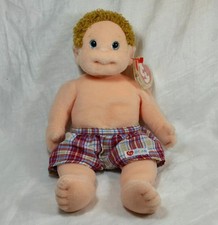 TY Beanie Kids BOOMER 10” Plush Boy Doll Plaid Shorts August 11, 1994 with Tags