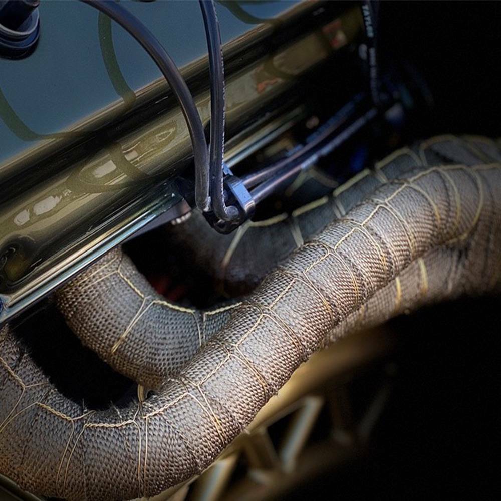 15M TITANIUM WRAP EXHAUST MANIFOLD BROWN INSULATING TAPE+10 CABLE TIES