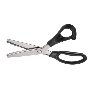 Sewing Scissors Stainless Steel Scalloped Cutting Shears Black