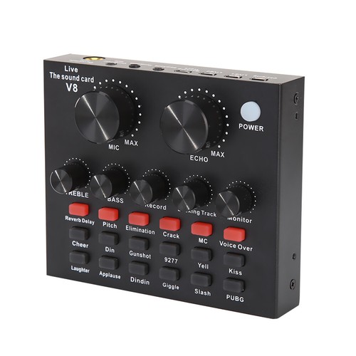 V8 Audio USB Headset Microphone Webcast Live Sound Card for Phone Computer - Afbeelding 6 van 12
