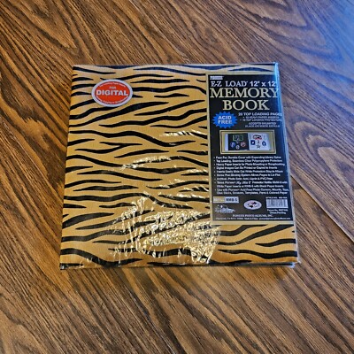 Pioneer EZ Load 12'' x 12'' Memory Book Textured Leopard Print New Top Loading