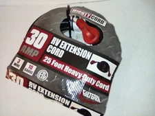 Valterra Mighty Cord 30 Amp RV Extension Power Cord 25' Ft 10 Guage AWG 3 Wire