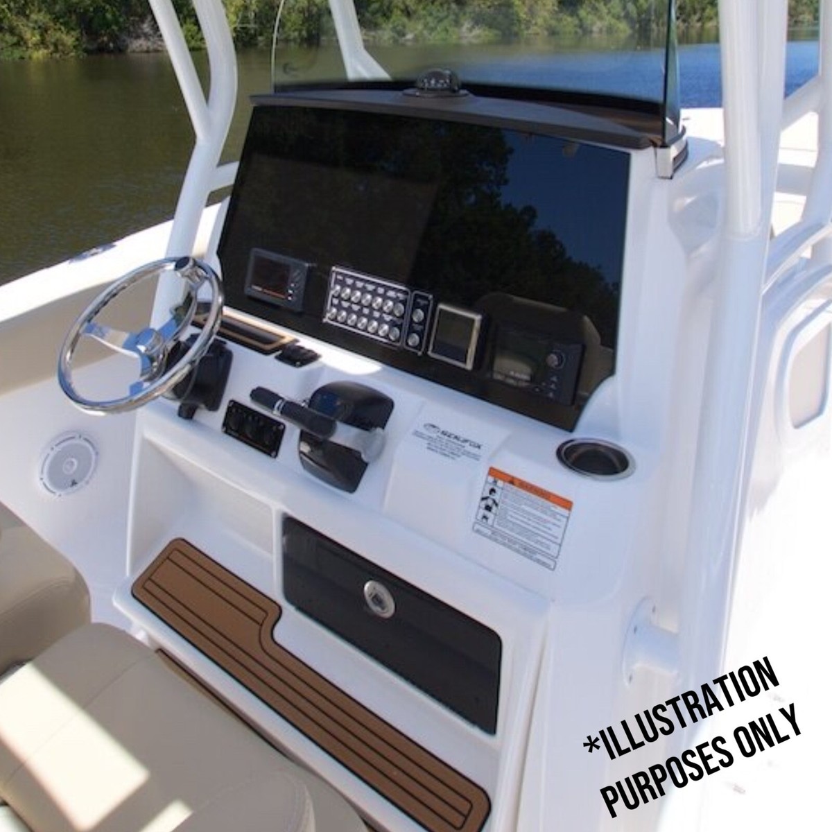 Sea Fox 288 Commander Dash Panel Two 8612 Garmin Cutouts by Jet