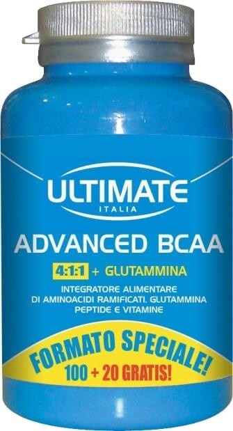 ADVANCED BCAA integratore alimentare 100 + 20 compresse Ultimate Italia