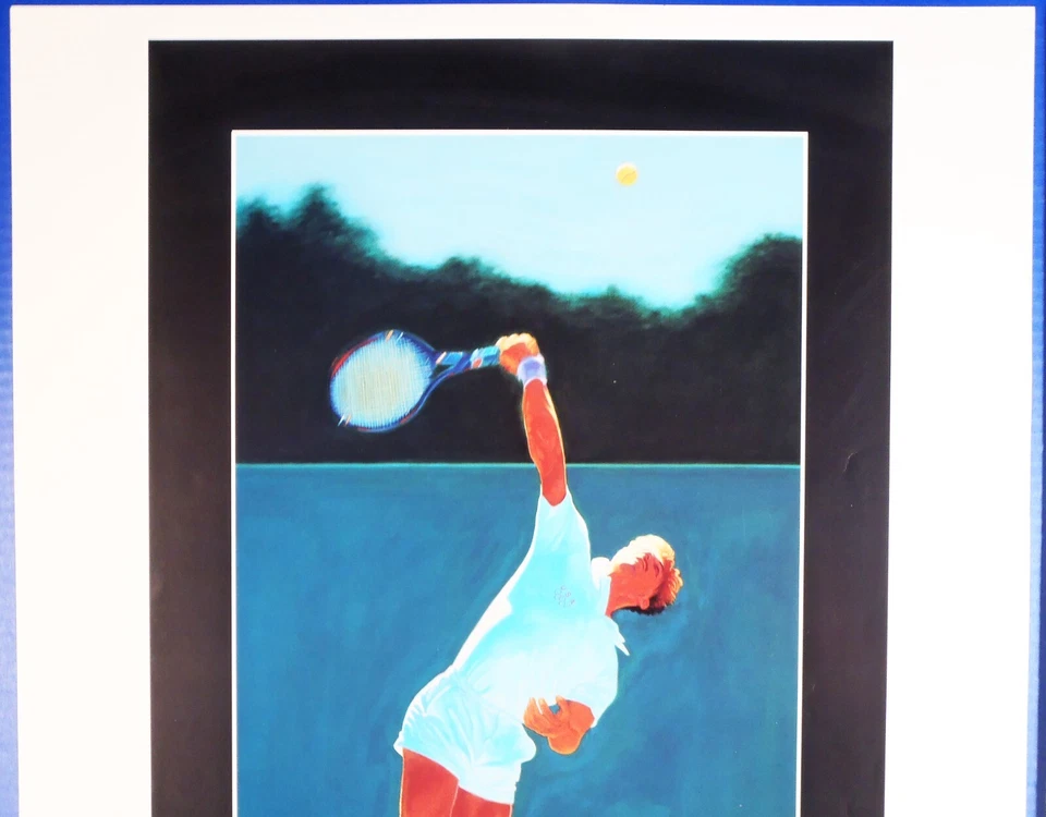 Póster impreso oficial del COI del equipo olímpico de tenis de Estados Unidos 1992 18x24" por Tony Wade Foto 2 de 4