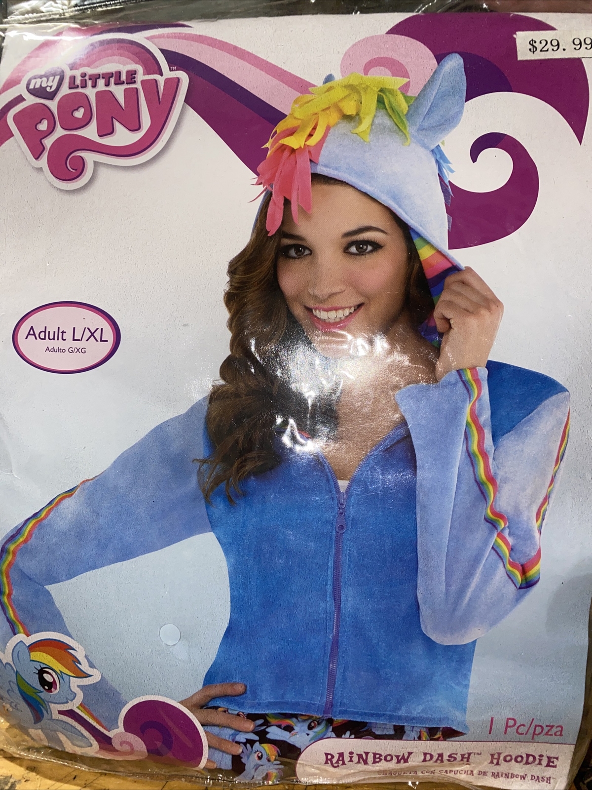 My Little Pony Rainbow Dash Jacket Hoodie Costume Cosplay L XL