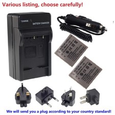Battery or Wall Charger for Pentax D-Li8 Optio A10 Optio A20 Optio A30 Optio W10