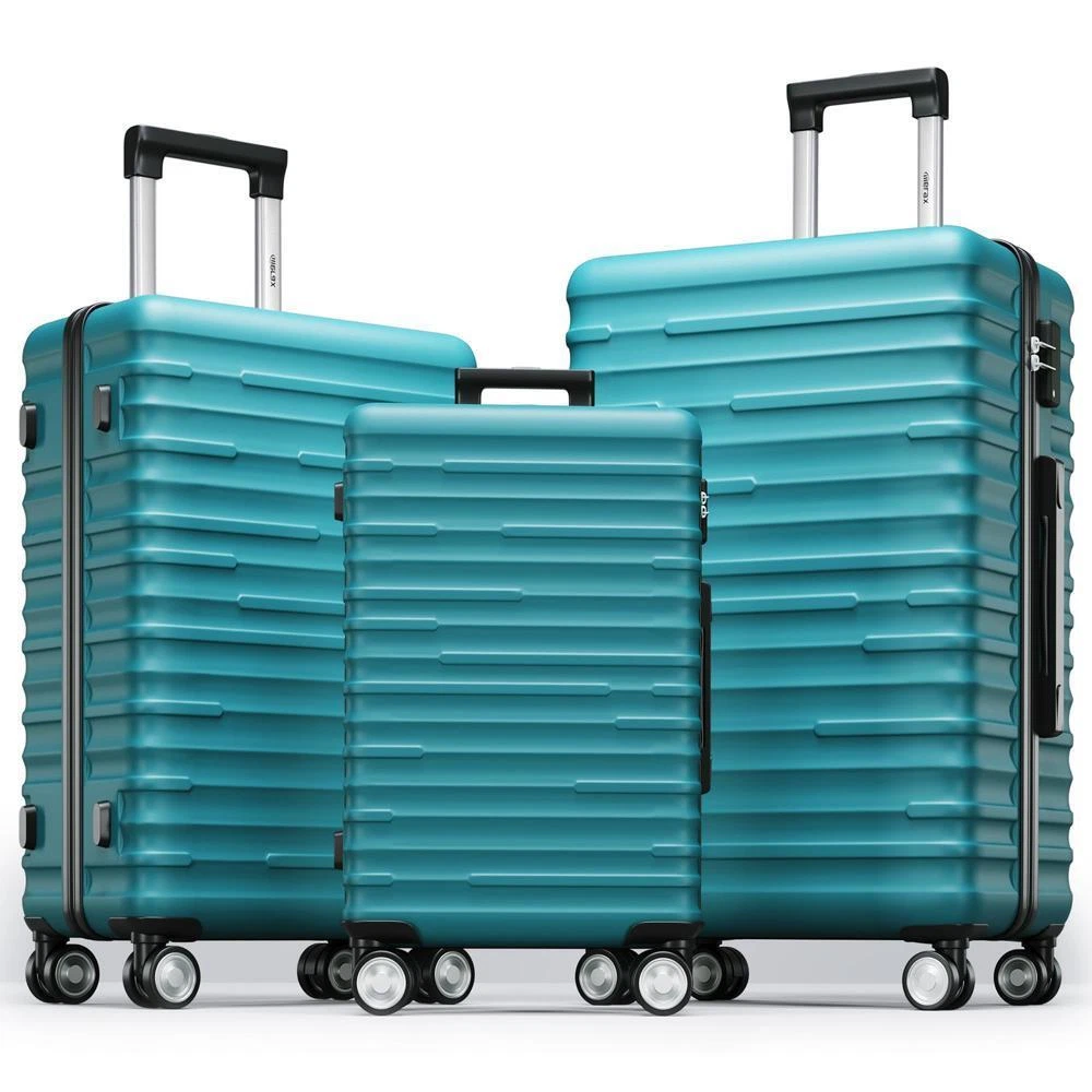 New Durable Luggage Expandable 3Pcs Sets ABS Spinner Suitcase