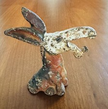 Antiguo burro abridor de botellas de hierro fundido con figura de John Wrigh