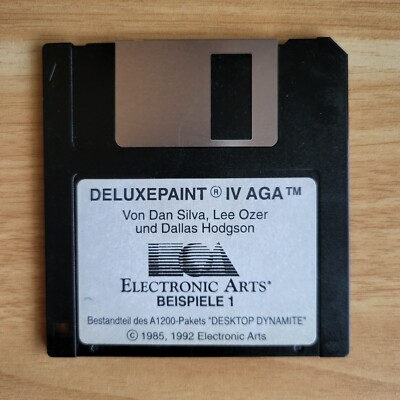   1 Diskette Deluxepaint IV AGA   Commodore Amiga 500 1200 2000  