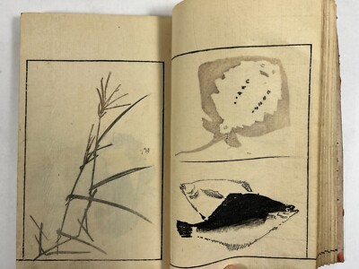 LIVRE IMPRIMÉ JAPONAIS sur bois « Daiten Zuan » Shimomura