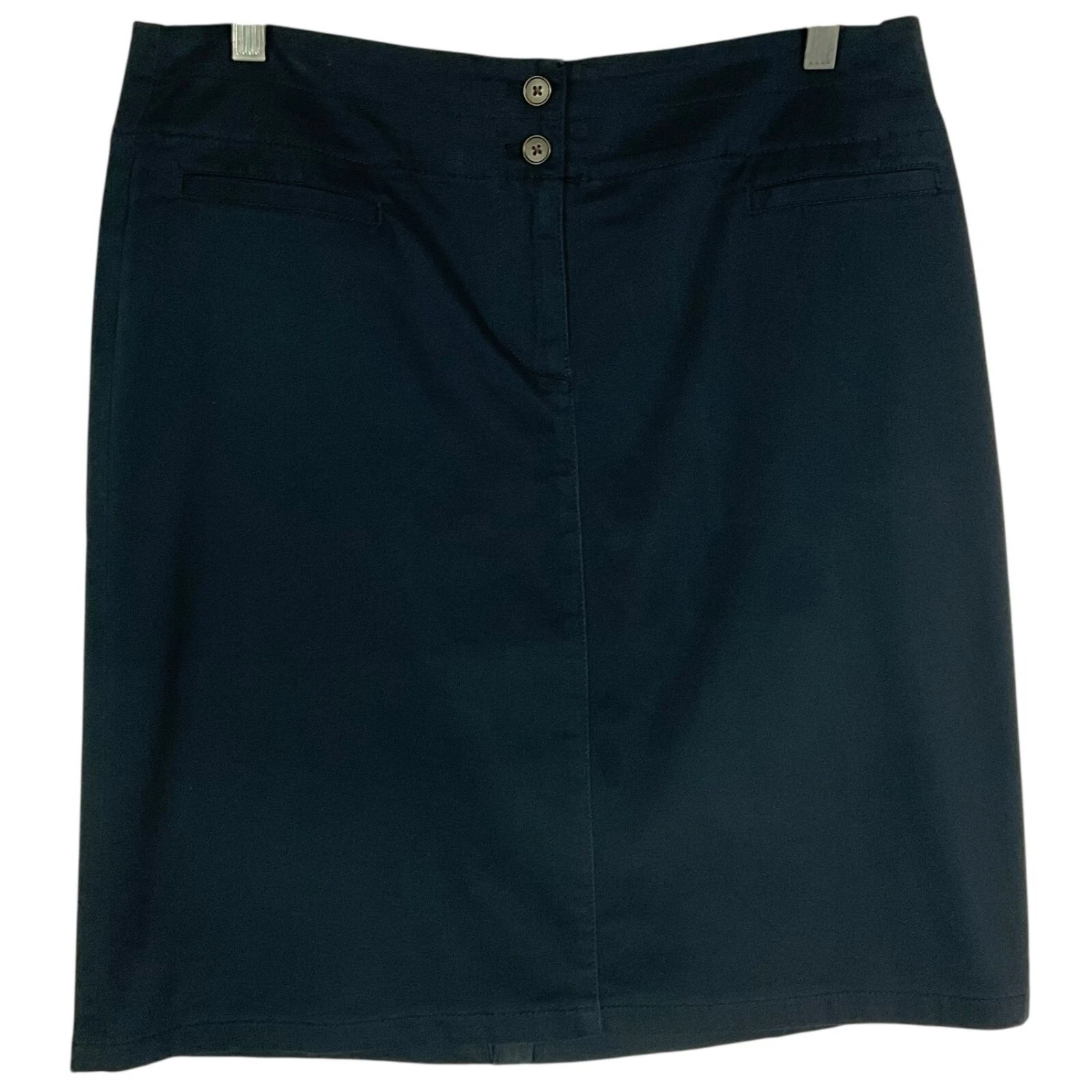 NWOT J. Jill Live-in Chino Skirt, Navy Blue, size 8, 97% cotton, 3% lycra