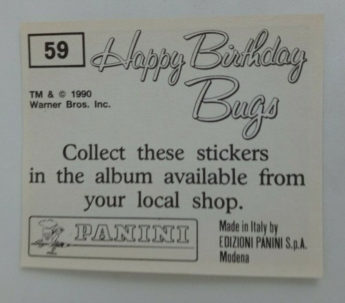 1990 Panini Happy Birthday Bugs (Pick Your Sticker) - Picture 87 of 343