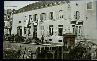 46220 Postkarte CIREY SURVEZOUZE LE CAFE DU COMMERCE RUE DE LA PAIX Soldatenheim