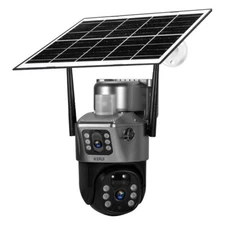 Solar Battery Powered Wireless WiFi Outdoor Pan/Tilt Home Security Camera System