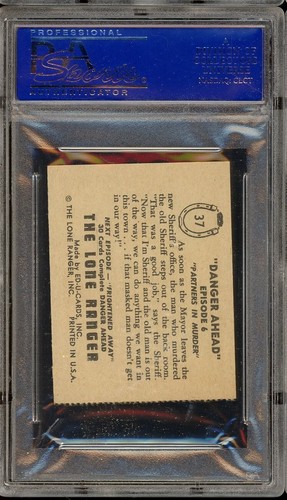 1950-60 W536-2 Lone Ranger Perforated #37 Partners In Murder PSA 7 - Picture 2 of 2