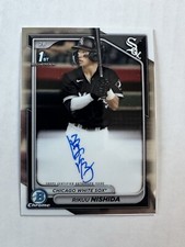 RIKUU NISHIDA 2024 BOWMAN CHROME 1ST AUTO BASE CPA-RN CHICAGO WHITE SOX 🔥