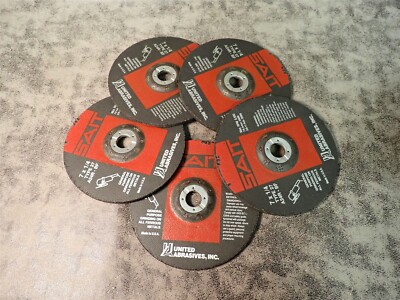 United Abrasives SAIT 20080 A24R-BF 7'' x 1/4'' x 7/8'' Grinding Wheel 5 Pack (O14)